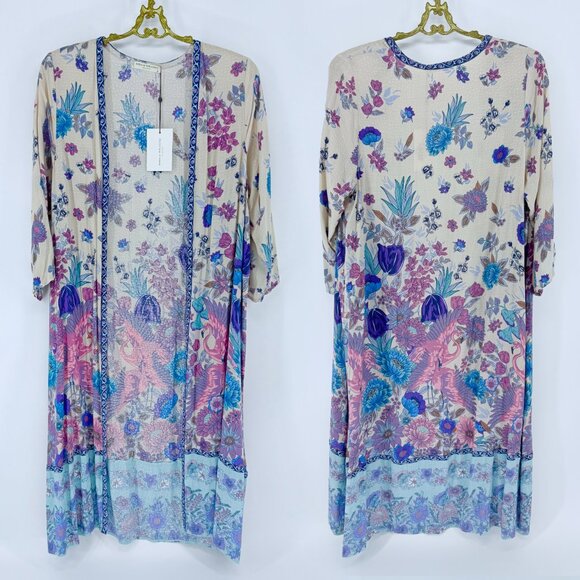 SPELL Siren Song Mermaid Duster Kimono OSFM - Picture 4 of 12